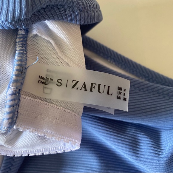 Side Strap One Piece Ribbed Swimsuit from Zaful NWT - Picture 4 of 5